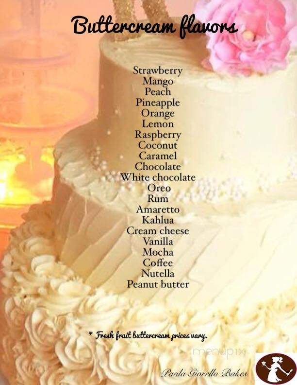 Paola Giorello Bakes - Annandale, VA menu_pic