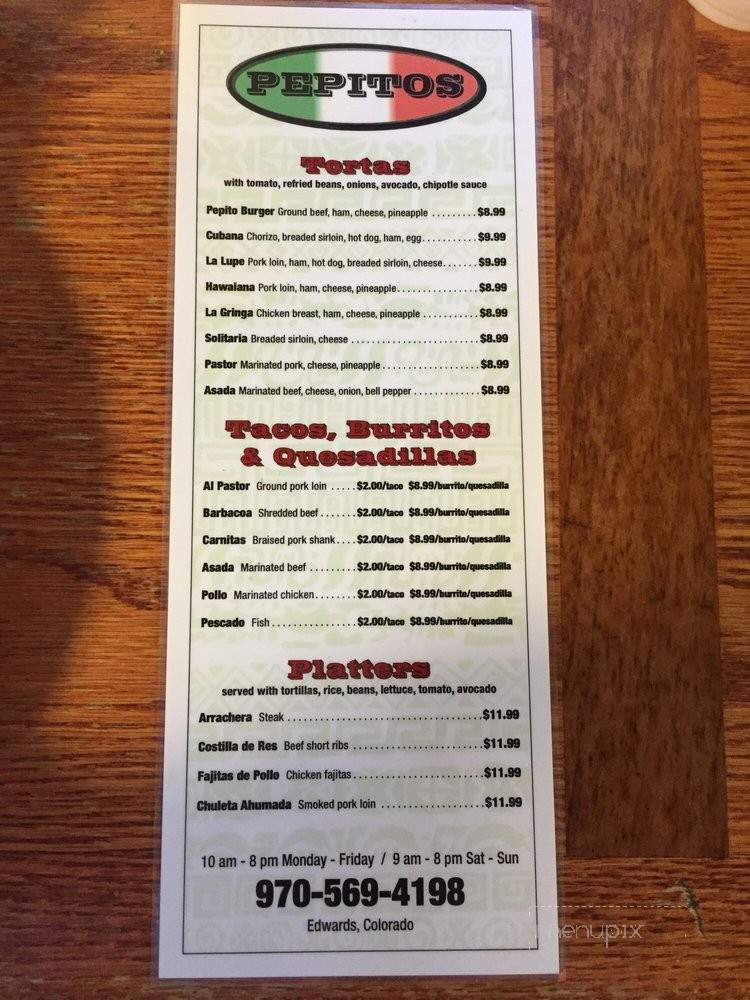 Pepitos - Edwards, CO menu_pic