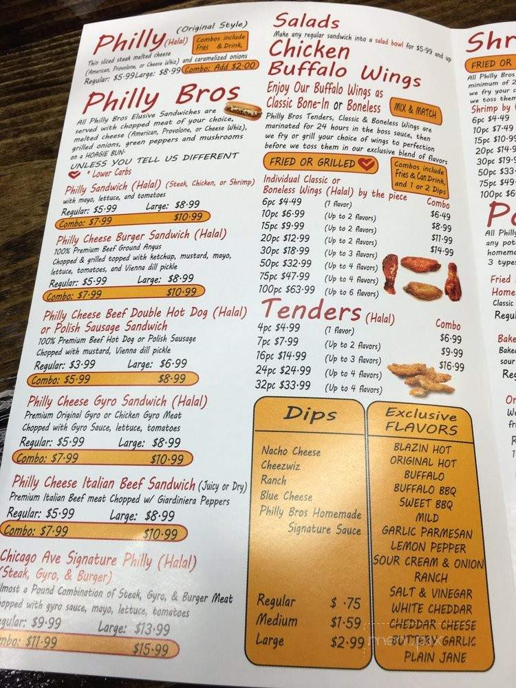 Philly Bros - Chicago, IL menu_pic