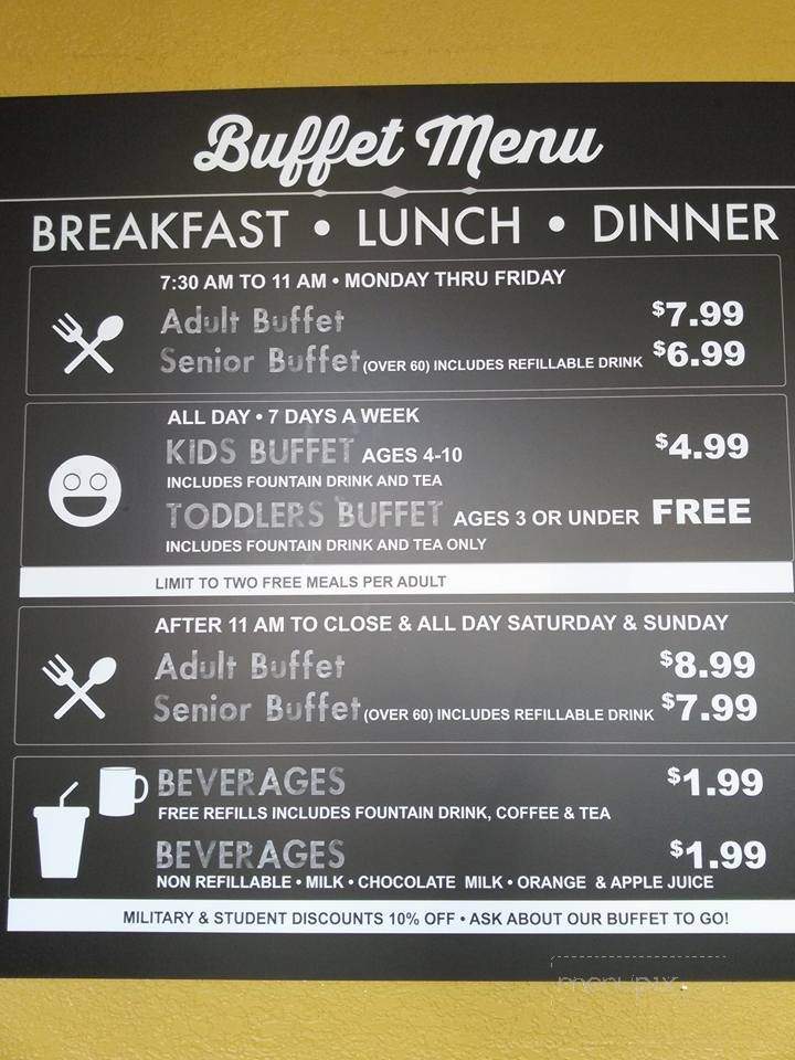 Rise N' Shine Buffet - Blue Springs, MO menu_pic