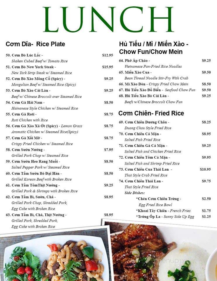Rong Bien Togo - San Jose, CA menu_pic