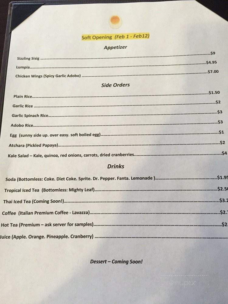 Silog - Torrance, CA menu_pic