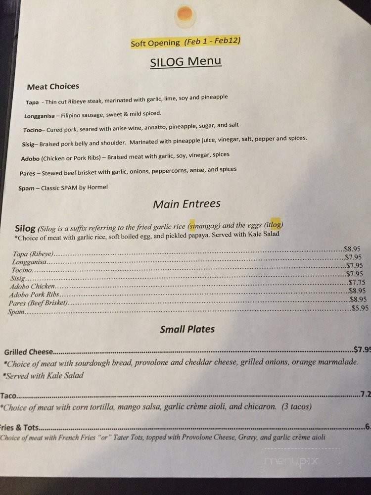 Silog - Torrance, CA menu_pic