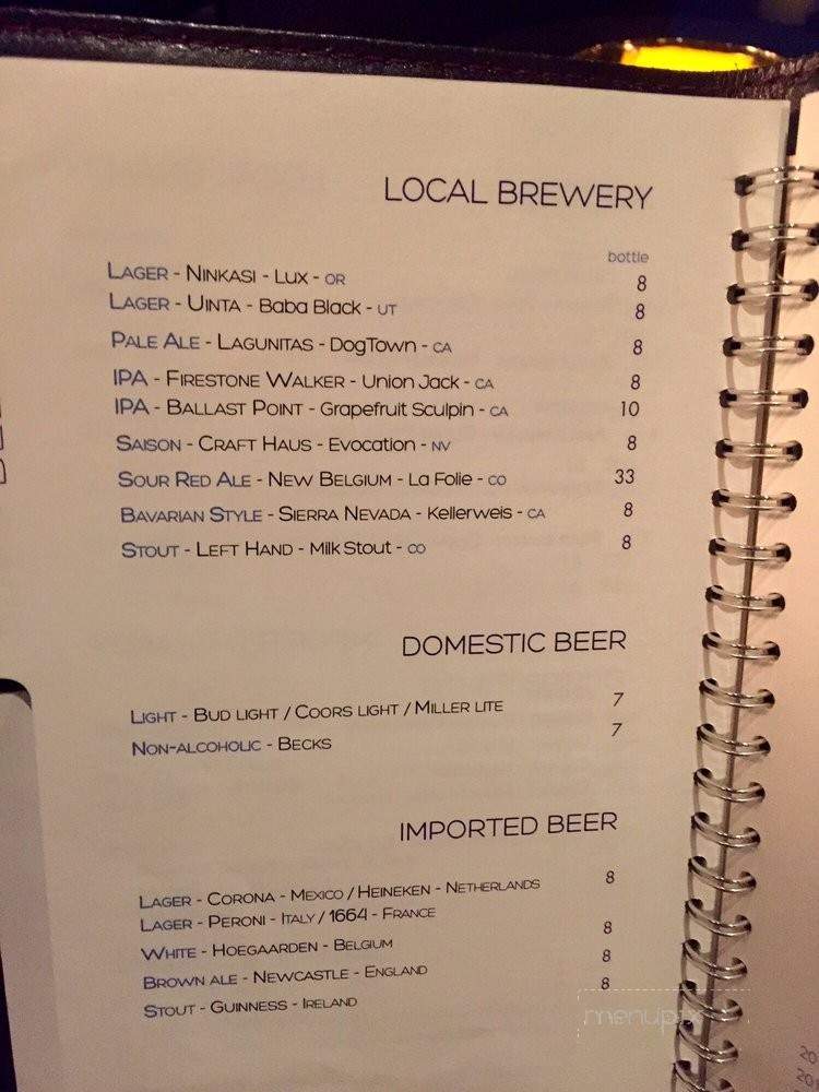 Skyfall Lounge - Las Vegas, NV menu_pic