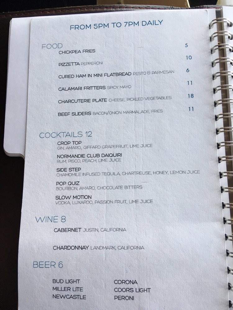 Skyfall Lounge - Las Vegas, NV menu_pic