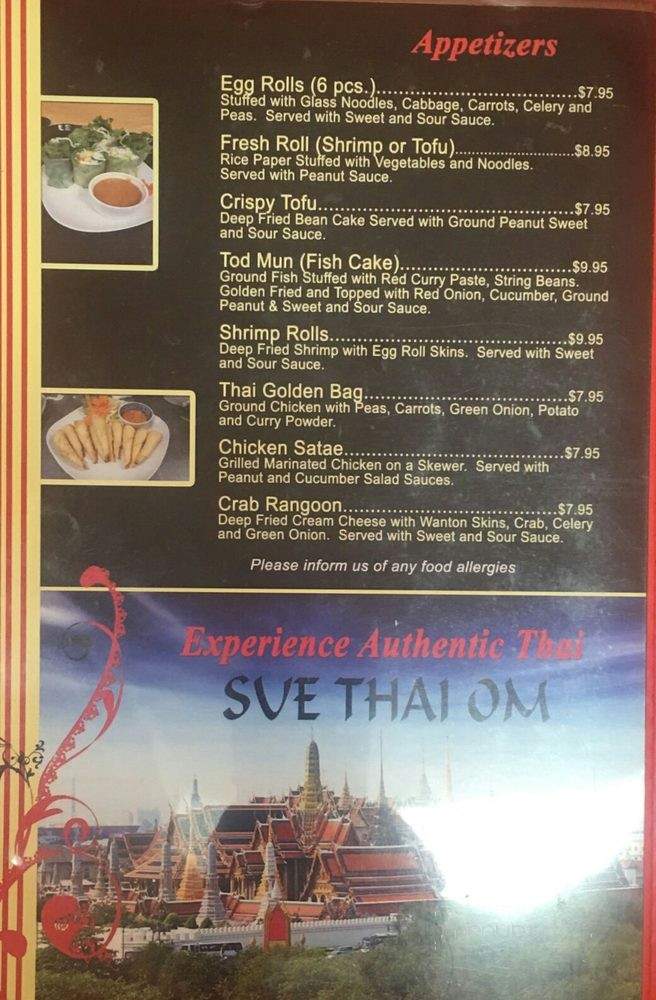 Sue Thai Om - San Marcos, CA menu_pic