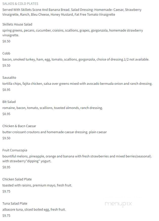 Susie's Skillet - Walbridge, OH menu_pic