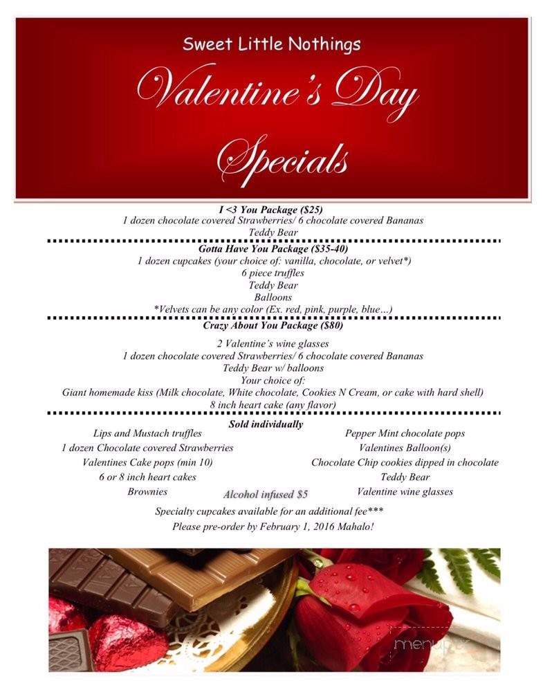 Sweet Little Nothings - Mililani, HI menu_pic