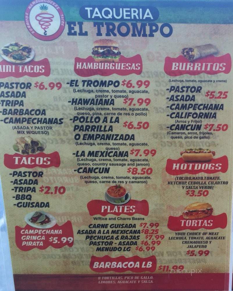 Taqueria El Trompo - San Antonio, TX menu_pic