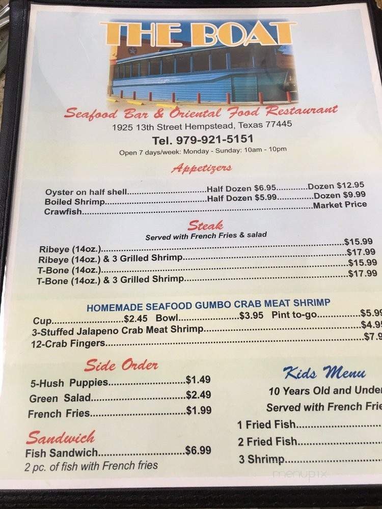 /26814118/The-Boat-Seafood-and-Restaurant-Hempstead-TX - Hempstead, TX