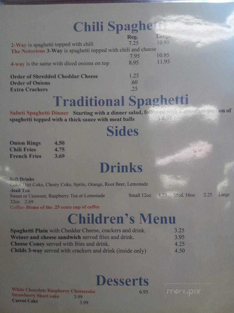 The Chili Parlor - Tacoma, WA menu_pic