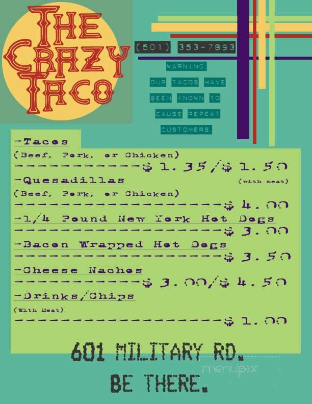 The Crazy Taco - Benton, AR menu_pic