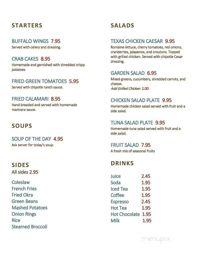 The Dinner Table - Richardson, TX menu_pic