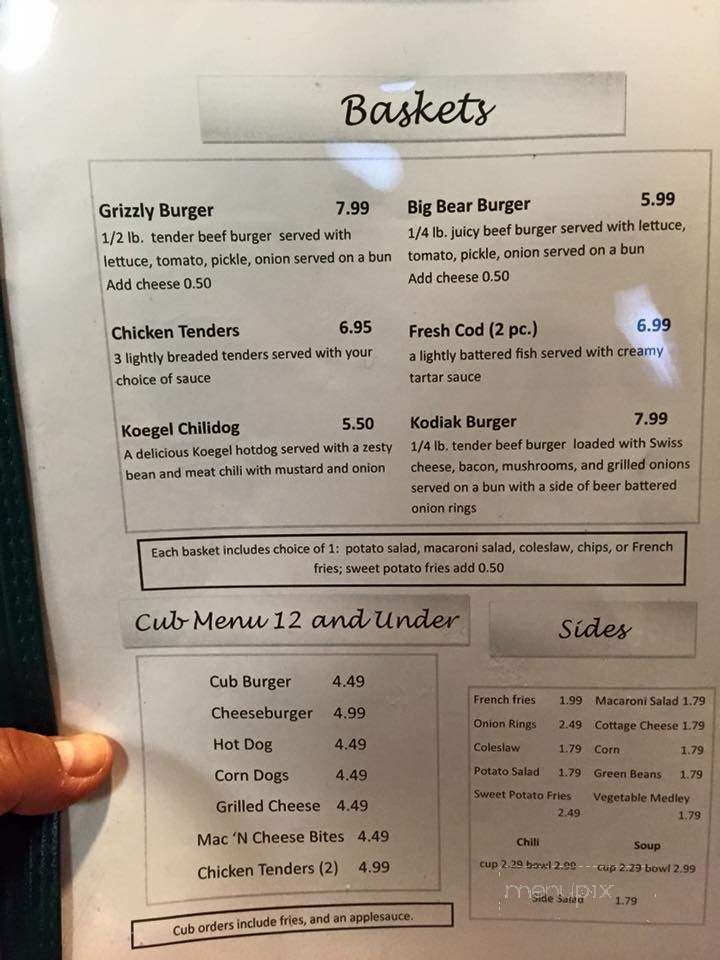The Lodge - Tawas City, MI menu_pic