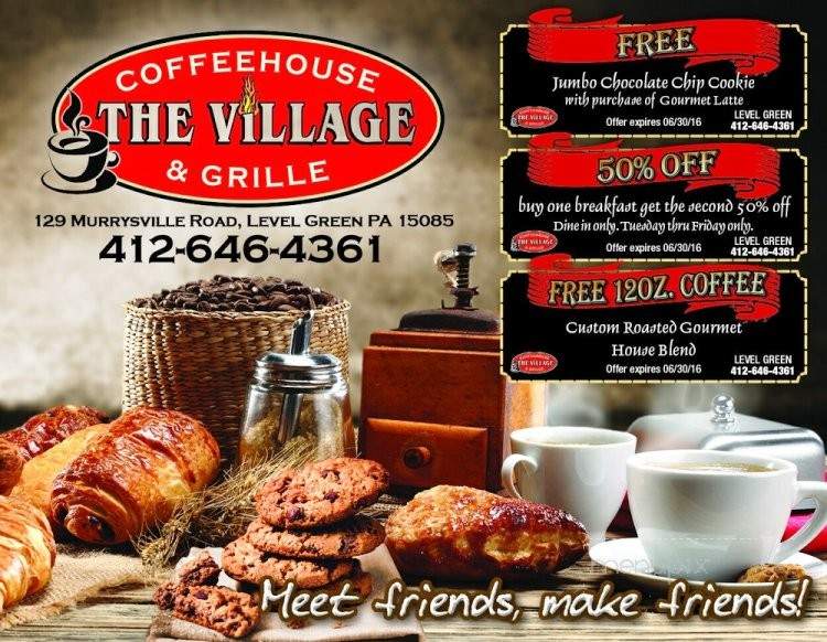 The Village Coffeehouse and Grille - Trafford, PA menu_pic
