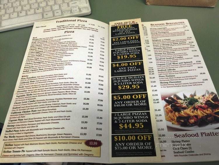 Tony Sopranos Pizza - Florence Township, NJ menu_pic