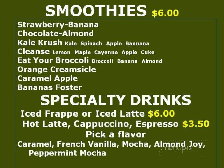Two Brews Cafe - Bennington, VT menu_pic