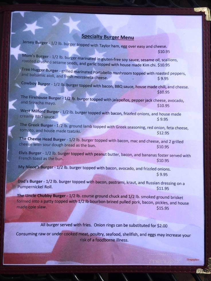 Uncle Chubby's Grill - West Milford, NJ menu_pic