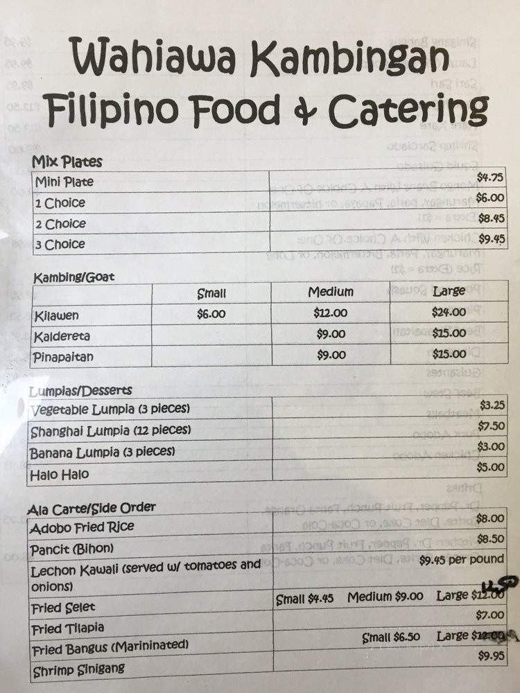Wahiawa Kambingan Filipino Food & Catering - Wahiaw?, HI menu_pic