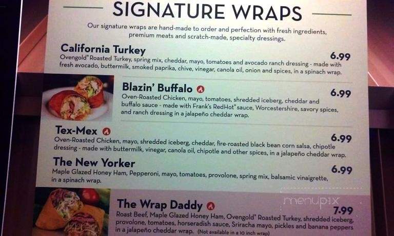Wrap It Up - DeLand, FL menu_pic