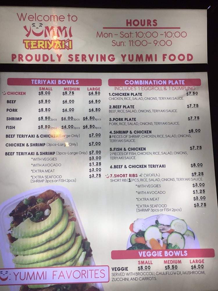Yummi Teriyaki - Pico Rivera, CA menu_pic