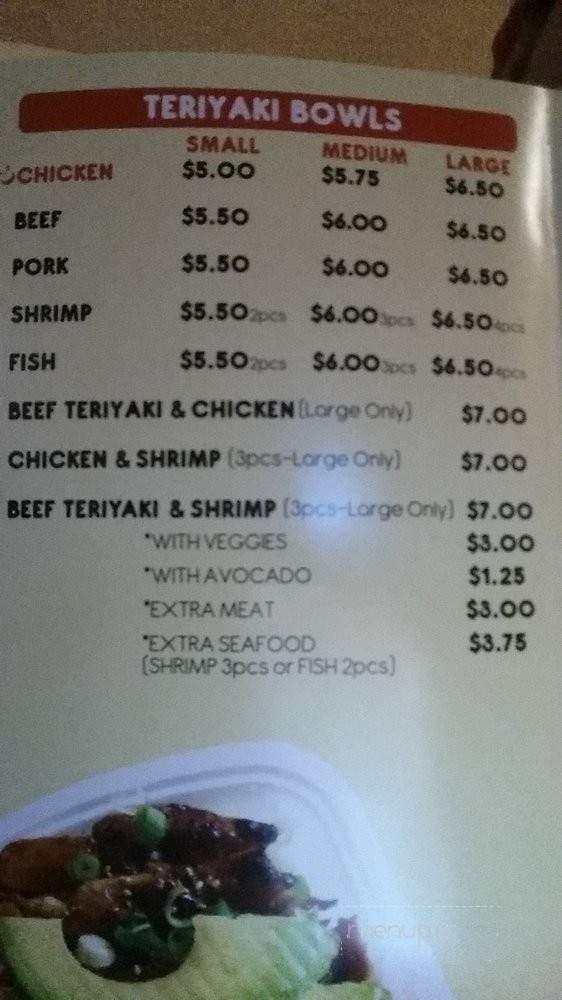 Yummi Teriyaki - Pico Rivera, CA menu_pic