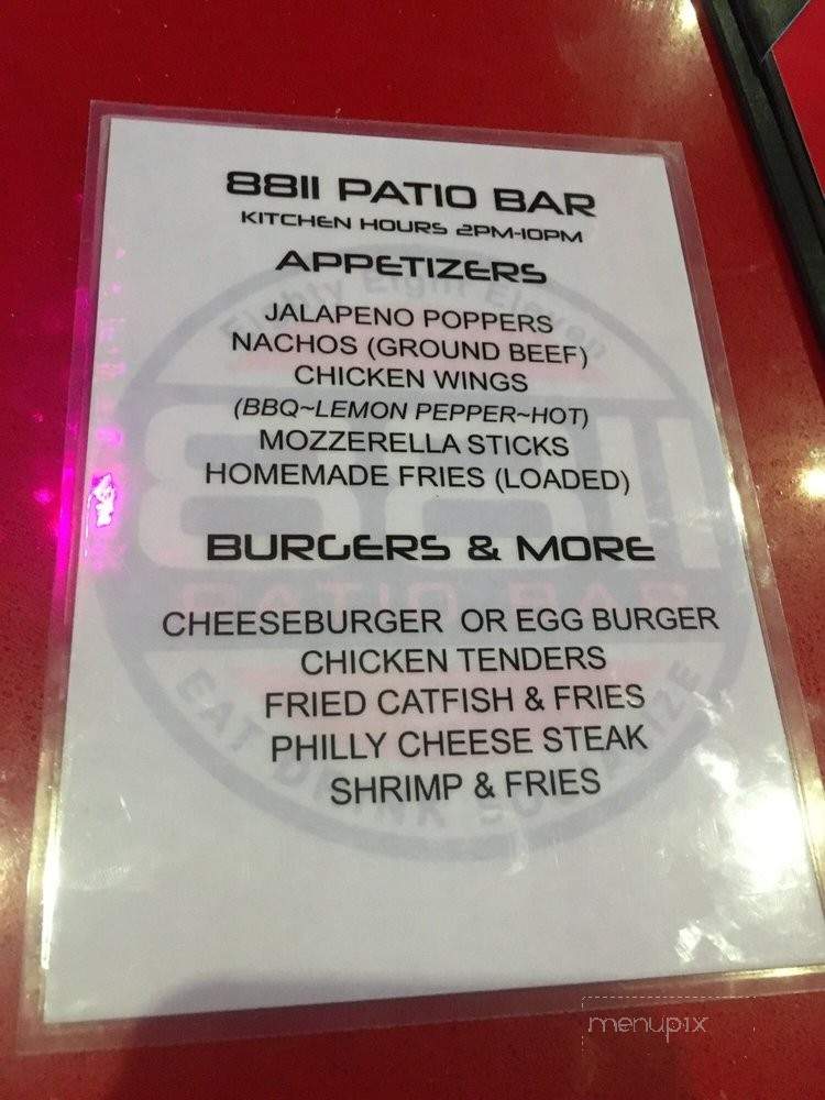 8811 Patio Bar - San Antonio, TX menu_pic