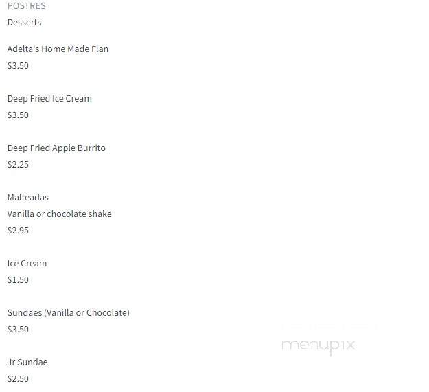 Adelita's Restaurant - Victorville, CA menu_pic