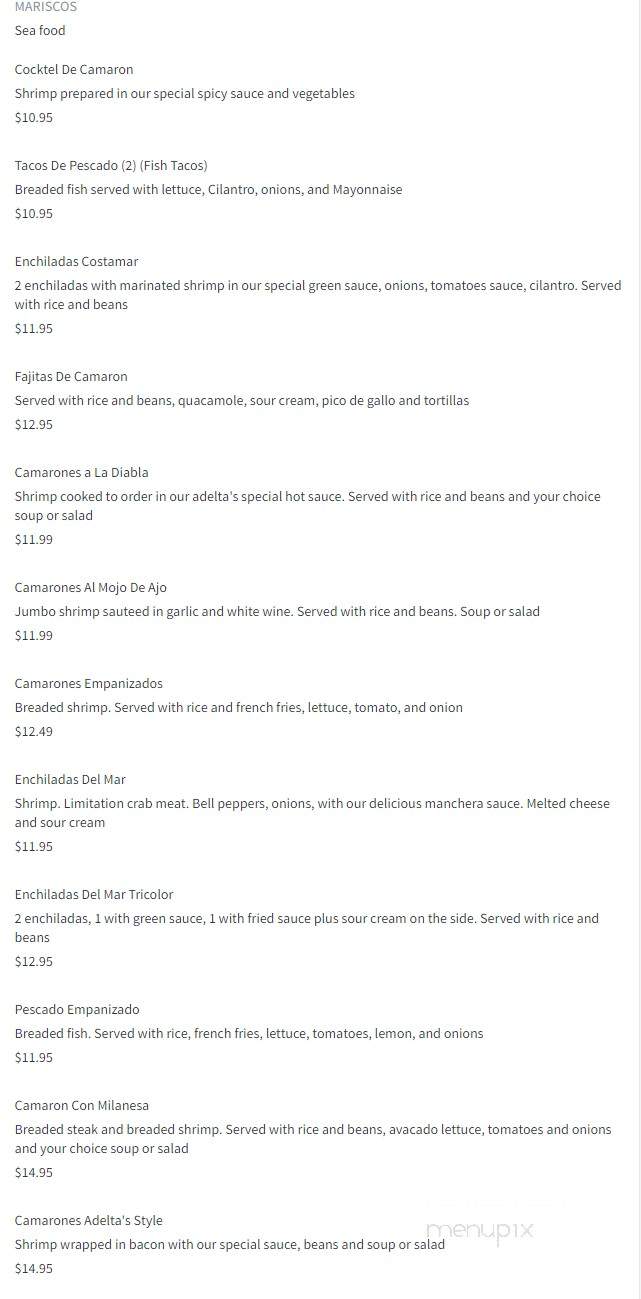 Adelita's Restaurant - Victorville, CA menu_pic
