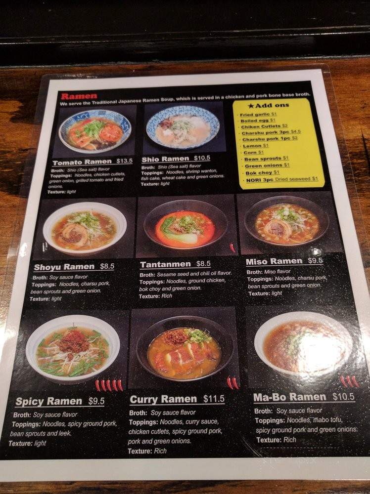 Anzutei - Los Angeles, CA menu_pic