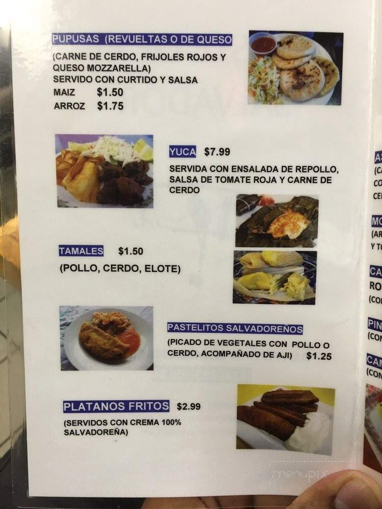 A Taste of El Salvador - Asheville, NC menu_pic