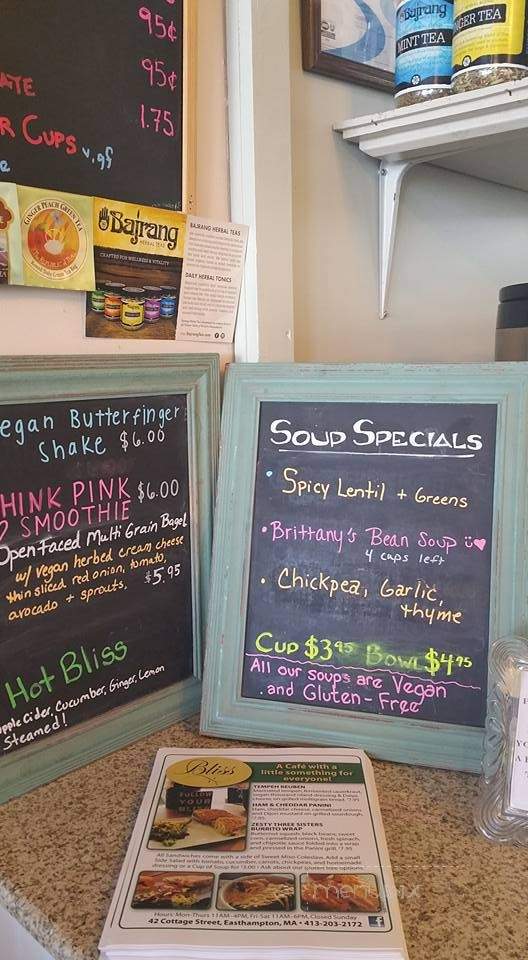 Bliss - Easthampton, MA menu_pic