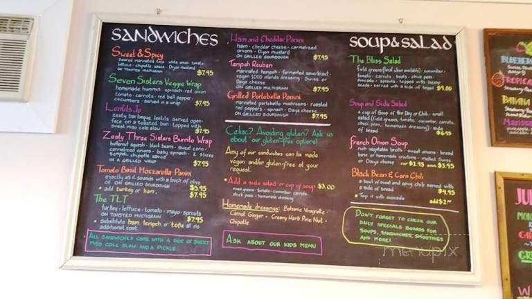 Bliss - Easthampton, MA menu_pic