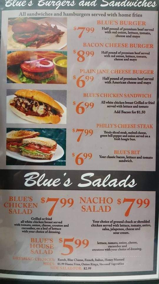 Blue's Bar & Grill - Villa Rica, GA menu_pic