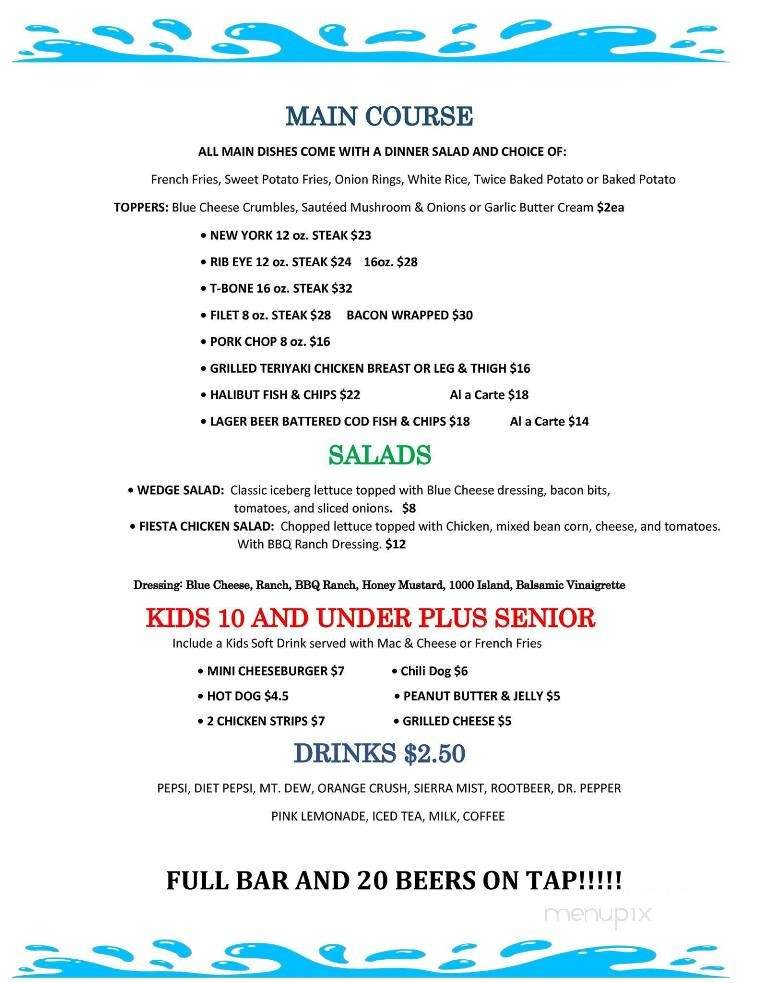 Boathouse Bar and Grill - Fields Landing, CA menu_pic