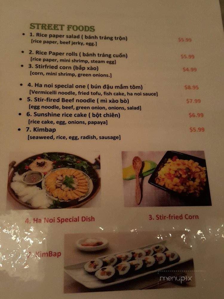 Bonjour Street Food And Drinks - Garden Grove, CA menu_pic