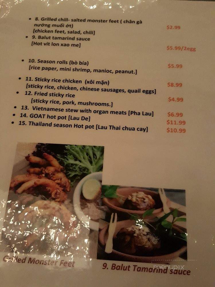 Bonjour Street Food And Drinks - Garden Grove, CA menu_pic