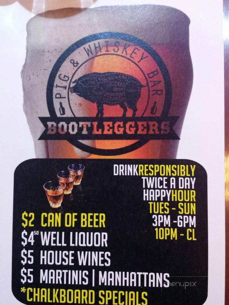 Bootleggers Pig and Whiskey Bar - Grosse Pointe Park, MI menu_pic
