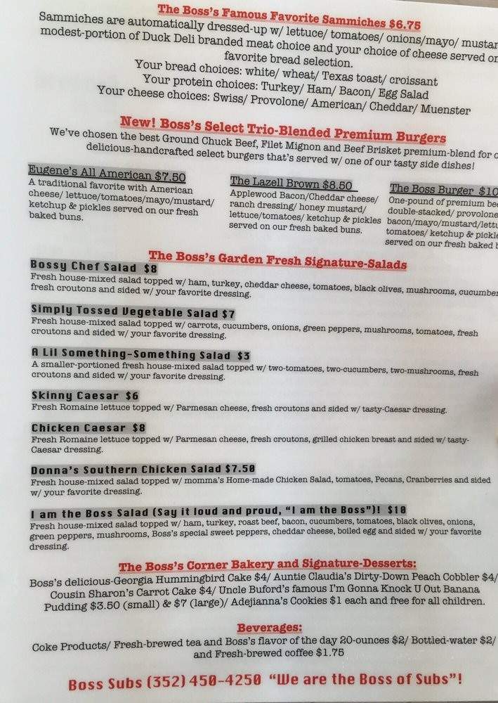 Boss Subs - Gainesville, FL menu_pic