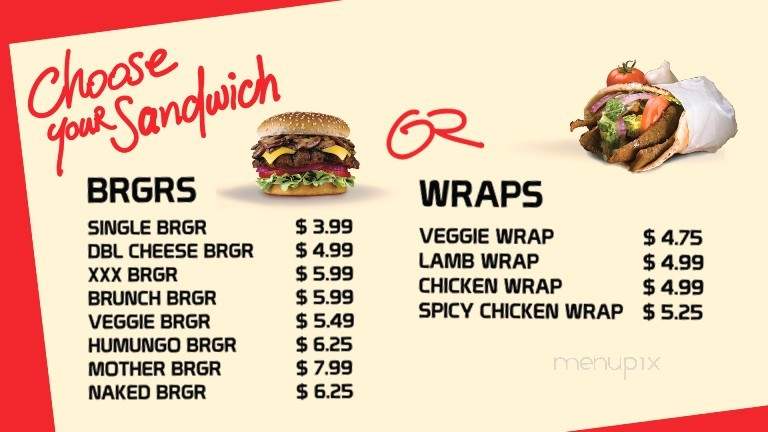 Brgrs N More - Clarksville, TN menu_pic