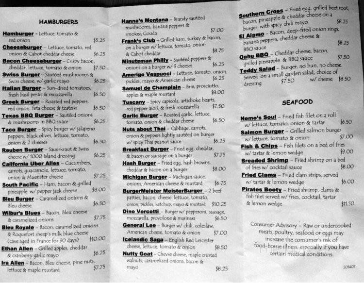 Burger Barn - Jeffersonville, VT menu_pic