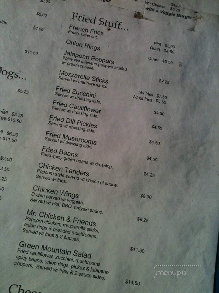 Burger Barn - Jeffersonville, VT menu_pic