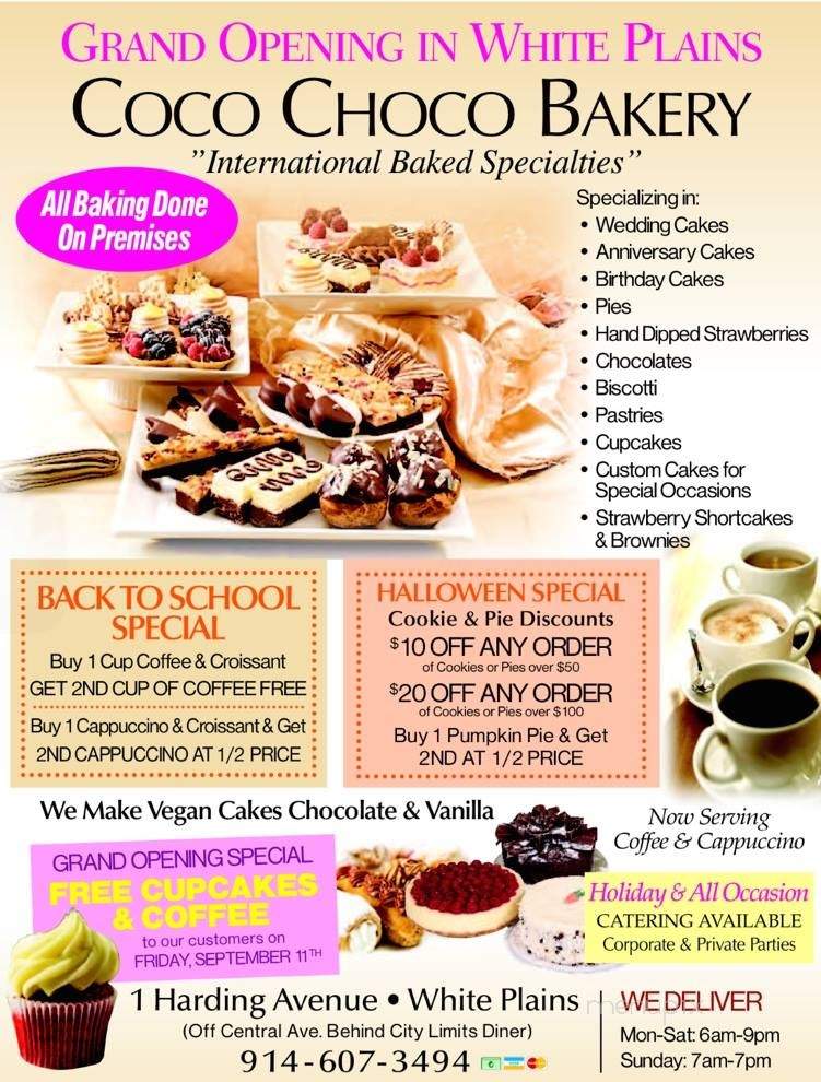 Coco Choco Bakery - White Plains, NY menu_pic