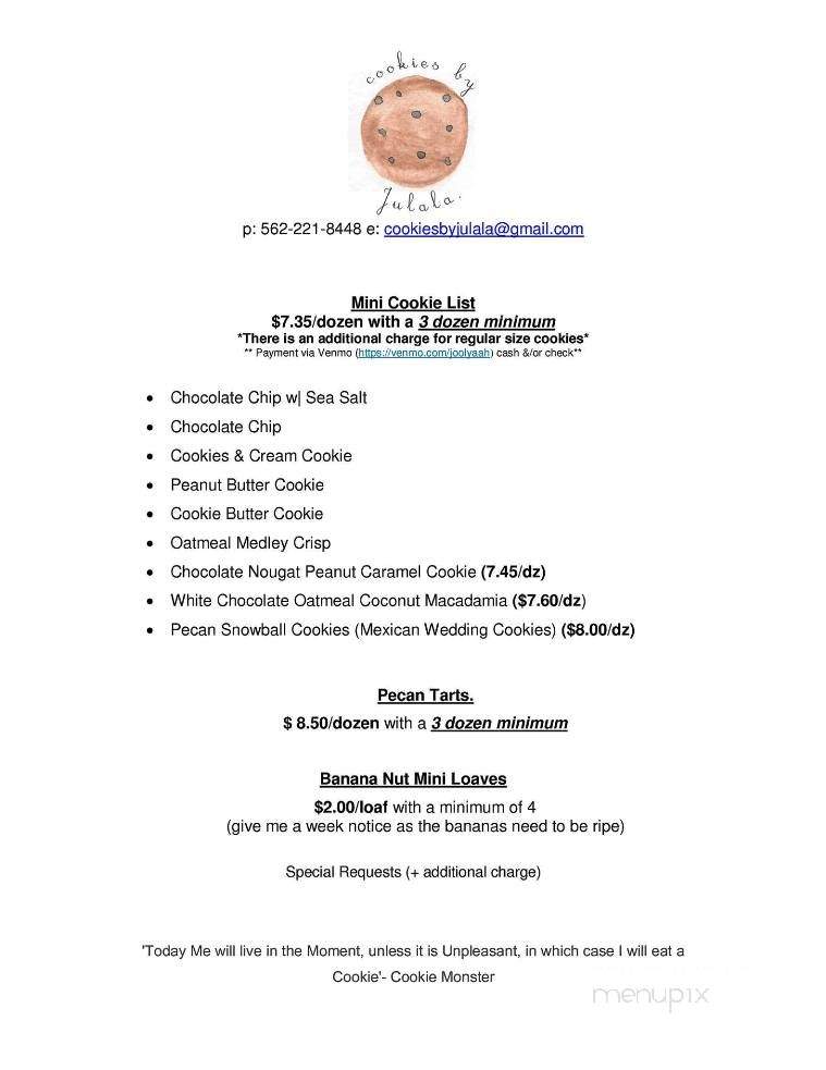 Cookies By Julala - Long Beach, CA menu_pic
