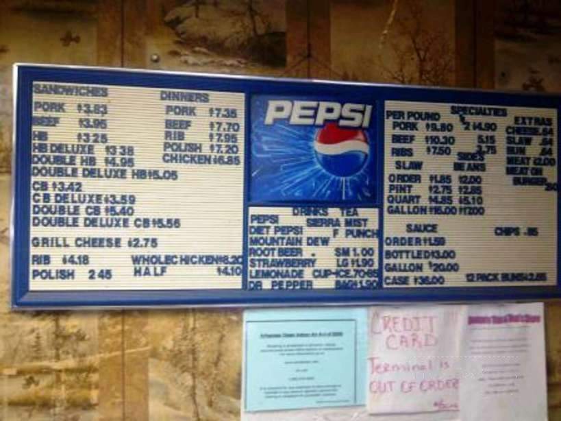 Craig's Brothers Cafe - De Valls Bluff, AR menu_pic