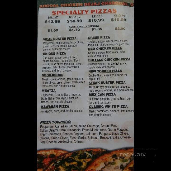 DeJaJ Charcoal Rotisserie Chicken - Hagerstown, MD menu_pic