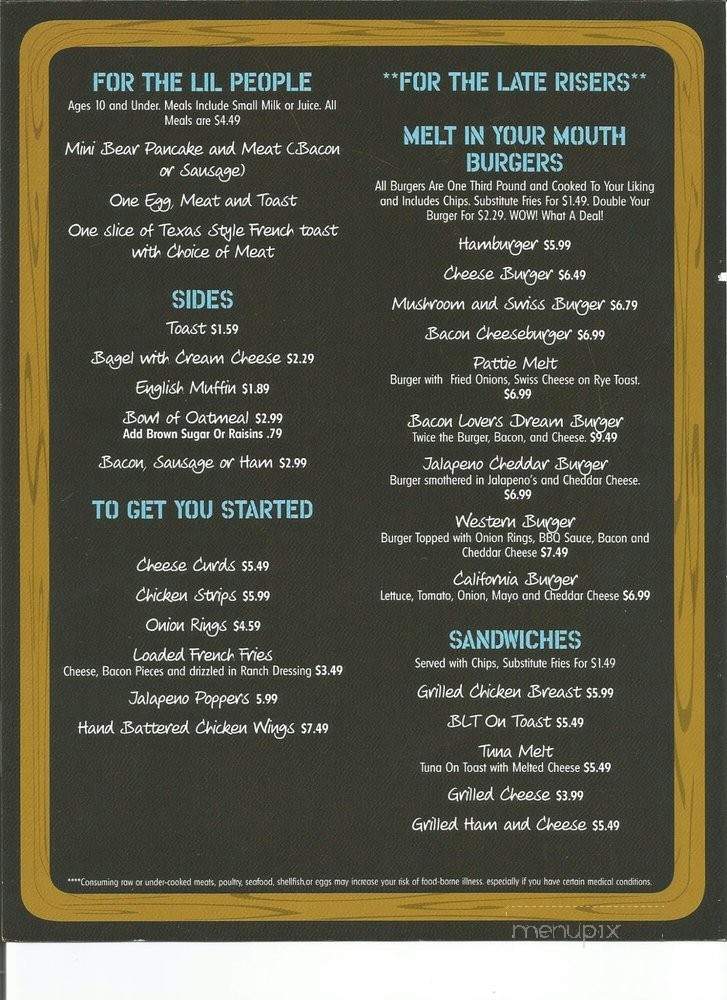 Donna K's Bar and Family Diner - Black River Falls, WI menu_pic