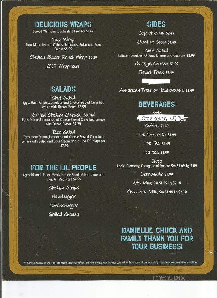 Donna K's Bar and Family Diner - Black River Falls, WI menu_pic
