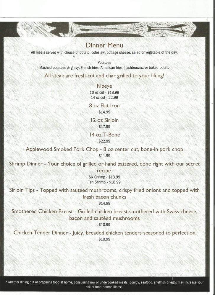 Donna K's Bar and Family Diner - Black River Falls, WI menu_pic