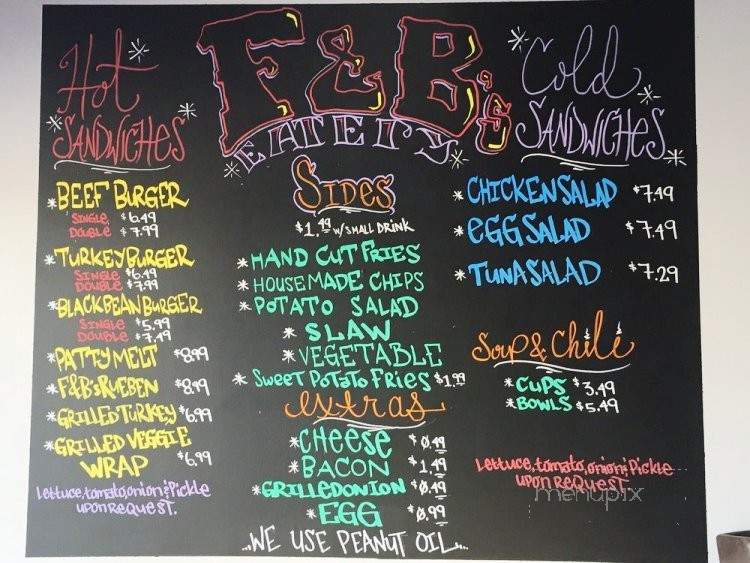 F&B's Eatery - Saint Louis, MO menu_pic